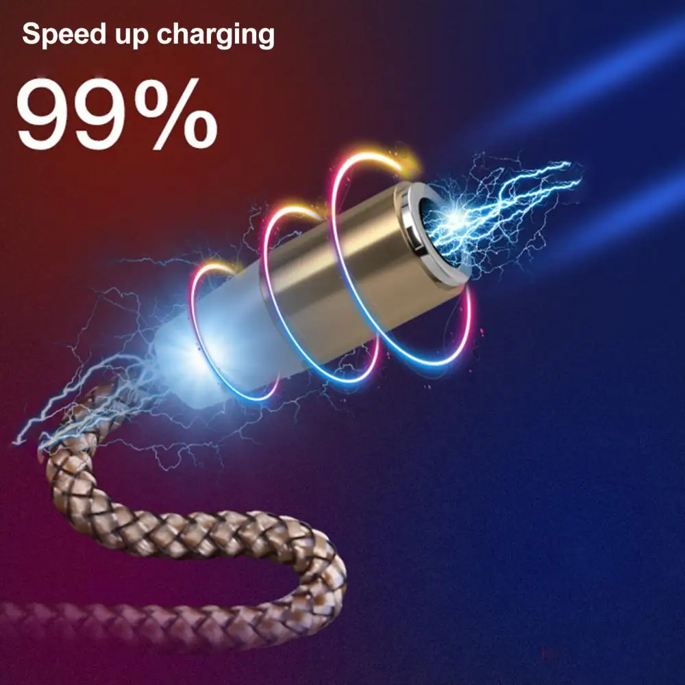 Магнитный USB-кабель 3 А для быстрой зарядки, Круглый Шнур Micro-USB Type-C для телефона