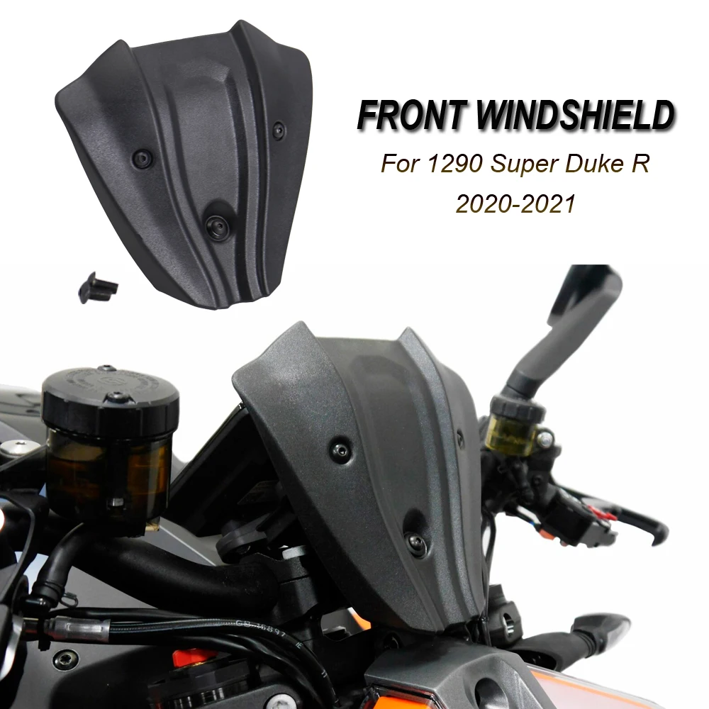 

NEW Front Windshield Wind Deflector Windscreen Motorcycle Accessorie Black For 1290 Super Duke R 2020 2021