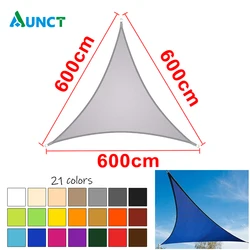 6x6x6m/19,7x19,7x19,7 stóp regularny trójkąt żagiel przeciwsłoneczny biała 420D wodoodporna markiza przeciwsłoneczna osłona przeciwsłoneczna ogrodowa Camping baldachim