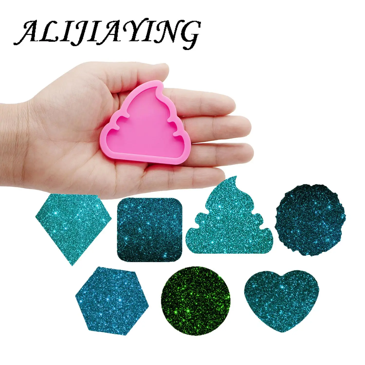 1.5/1.8 Inch Shiny Circle Silicone Mold For Resin Epoxy Craft DIY Heart Keychains Fits on A 1.5 Inch Badge Reel DY0260