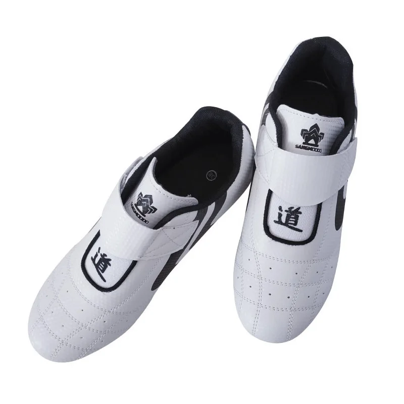 2021 NEW hight quality taekwondo shoes PU material black-white breathable martial arts shoes size 30-44