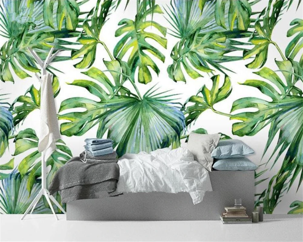 

Custom Wallpaper Southeast Asia Tropical Plants Wallpaper TV Living Room Background Wall mural photo 3d wallpaper