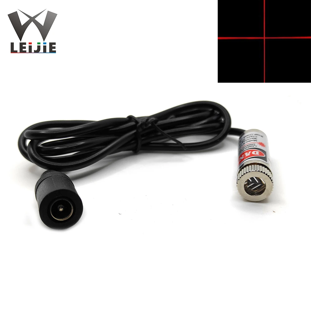 Módulo láser rojo de 12mm, luz LED de 58 °, 90 °, enfocable, 650nm, 5mW, 12x35mm, 1235, 1 unidad