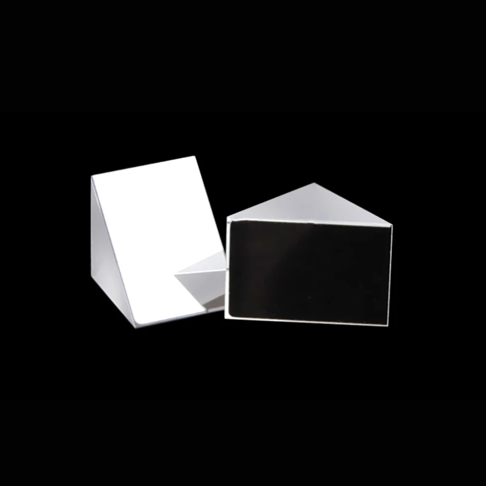 กระจกสะท้อน Prism หน้าจั่วมุมขวา Optical Glass ภาพการตรวจจับมุม Prism สะท้อน Slope 90 ° 35x35x35mm