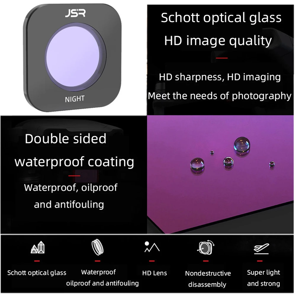 Handel Gimbal اكسسوارات تصفية NDPL8/16/32/64 محايد الكثافة القطبية CPL MCUV مرشحات ل FEIYU 2S جيب 3/4/6/8 قطعة مجموعة فاي يو