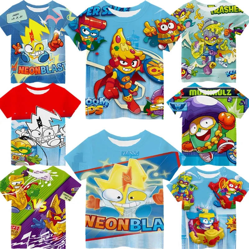 

Superzings Kids Kazoom T-shirt Summer Children Short Sleeve Tshirt Superthings 8 T Shirt Tops Boy Girl Tops Tees Anime Clothes