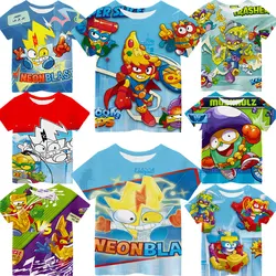 Superzings Kids Kazoom T-shirt Summer Children Short Sleeve Tshirt Superthings 8 T Shirt Tops Boy Girl Tops Tees Anime Clothes