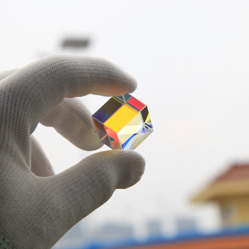 Prisma Fotográfico Cor Dicroico Cubo de Vidro Óptico X-cubo Feixe Combinador Prisma 20*20*17 mm Acessórios para Casa Personalizados