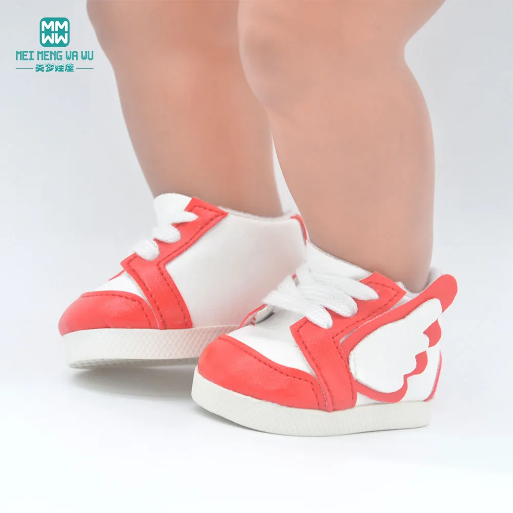 Mini 7.5cm Toys Doll shoes Fashion Sports shoes wool boots for 43cm New Born dolls accessories and American doll