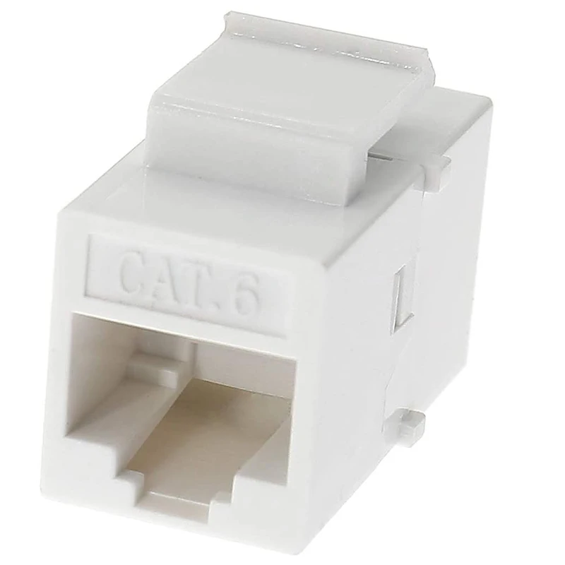 Couremplaçant Ethernet Keystone, lot de 20 connecteurs femelles en ligne Cat6 RJ45