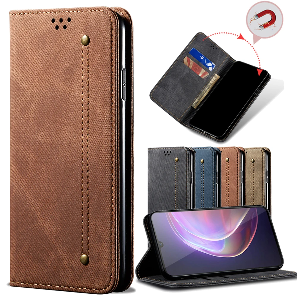 

Business Retro Folding Flip Leather Case For Vivo V21 V21E V20 Pro V20SE Card Slot Stand Magnetic Phone Cover Bag for Vivo S9 S7