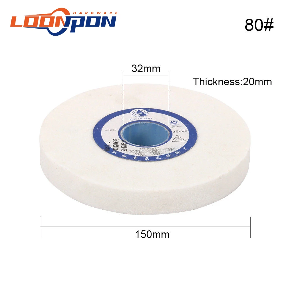 8 grit 200x16x32mm grit 46 roda de moagem cerâmica abrasivo disco moedor de metal aço pedra ferramenta giratória roda de polimento para metal