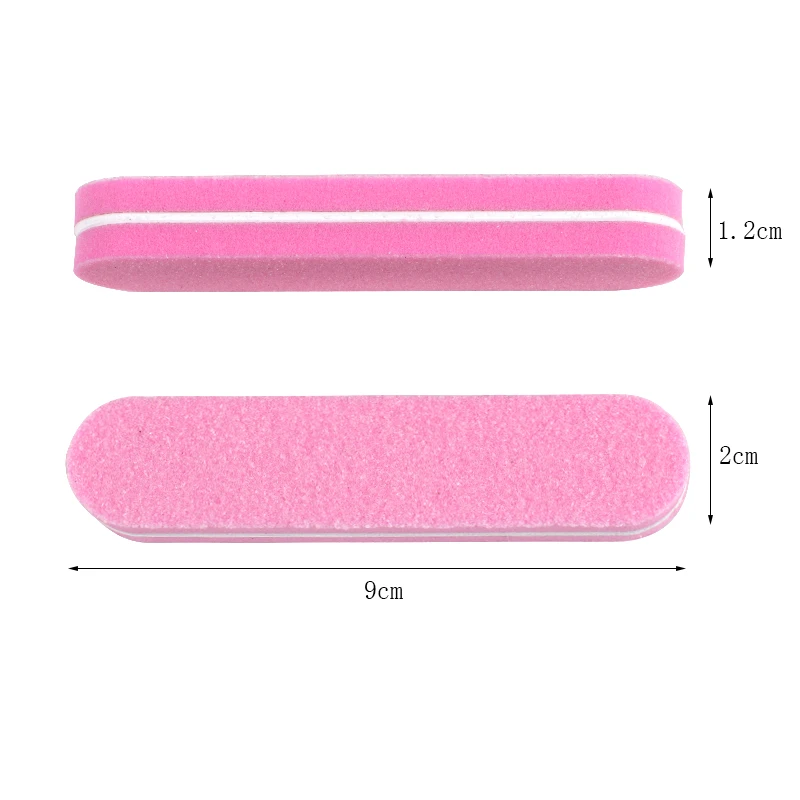 100pcs Mix Color Mini Nail File Buffers Block 100/180 Sponge Nail Art Files Sanding Polishing Grinding Manicure Pedicure Tools