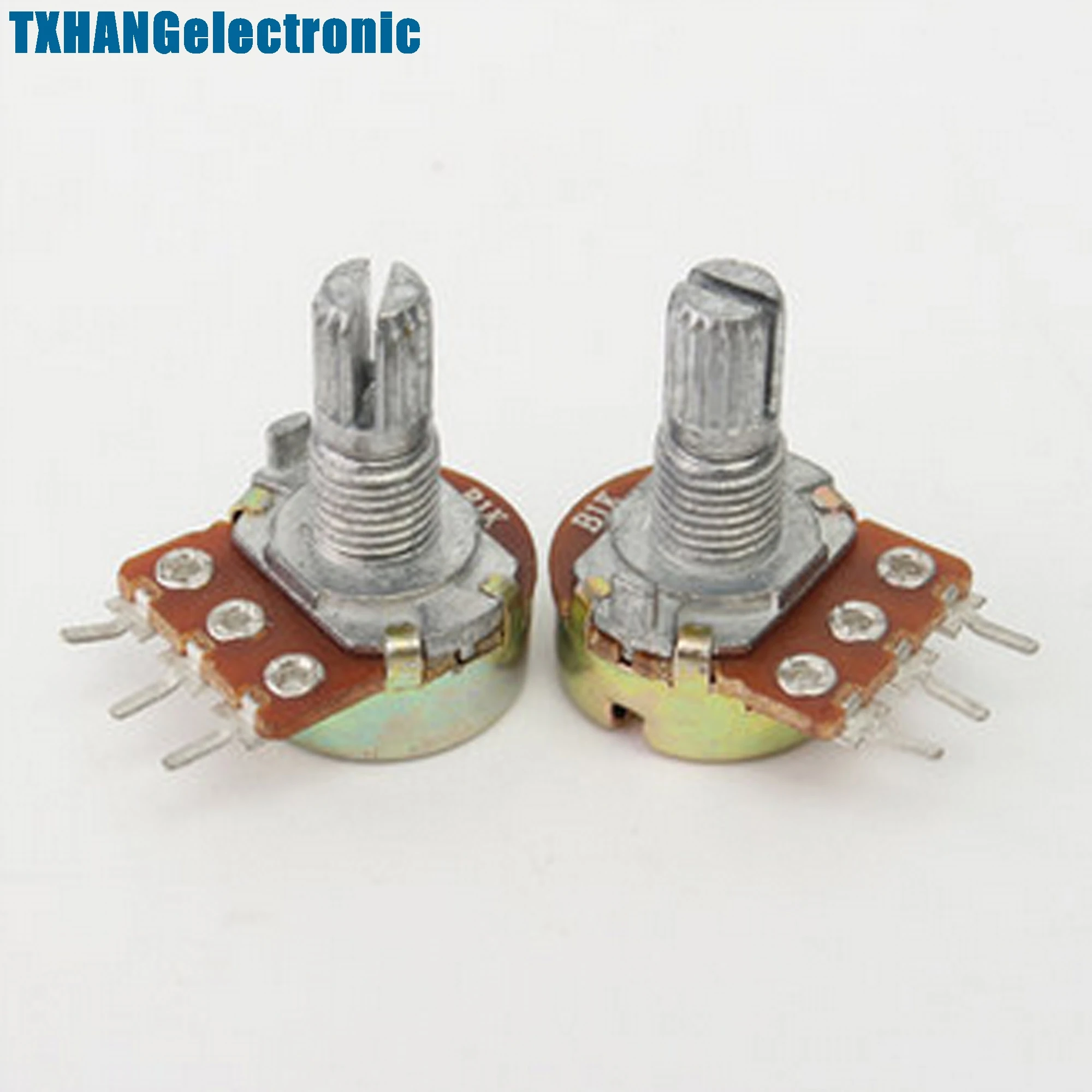 

10Pcs 1K Ohm B1K Knurled Shaft Linear Rotary Taper Potentiometer diy electronics