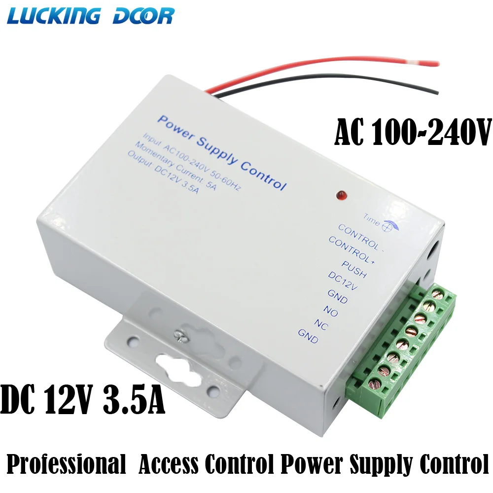 

Access Control Power Supply Transformer Door Supplier Adapter Covertor System Machine DC 12V 3.5A AC 100~240V Time Delay