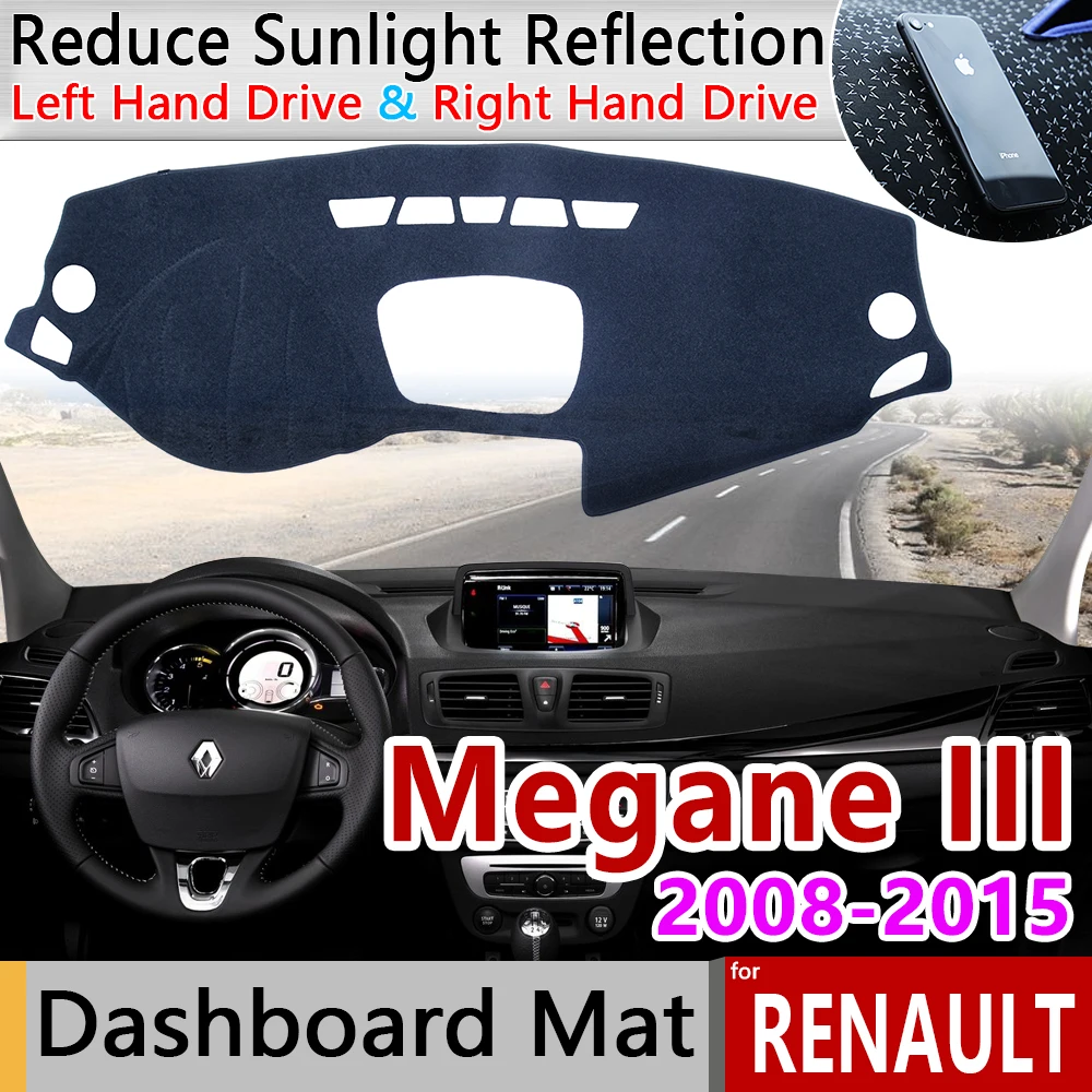 for Renault Megane 3 III MK3 2008 2009 2010 2011 2012 2013 2014 2015 Coupe CC GT Anti-Slip Mat Dashboard Sunshade Accessories