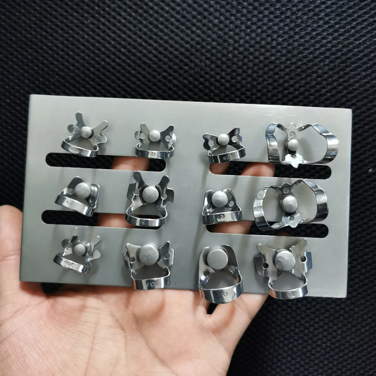 12pcs/lot Dental Oral Care Clip Rubber Dam Holder Dental Rubber Dam Clamp Clip Stainless steel  Dental Tool Instrument