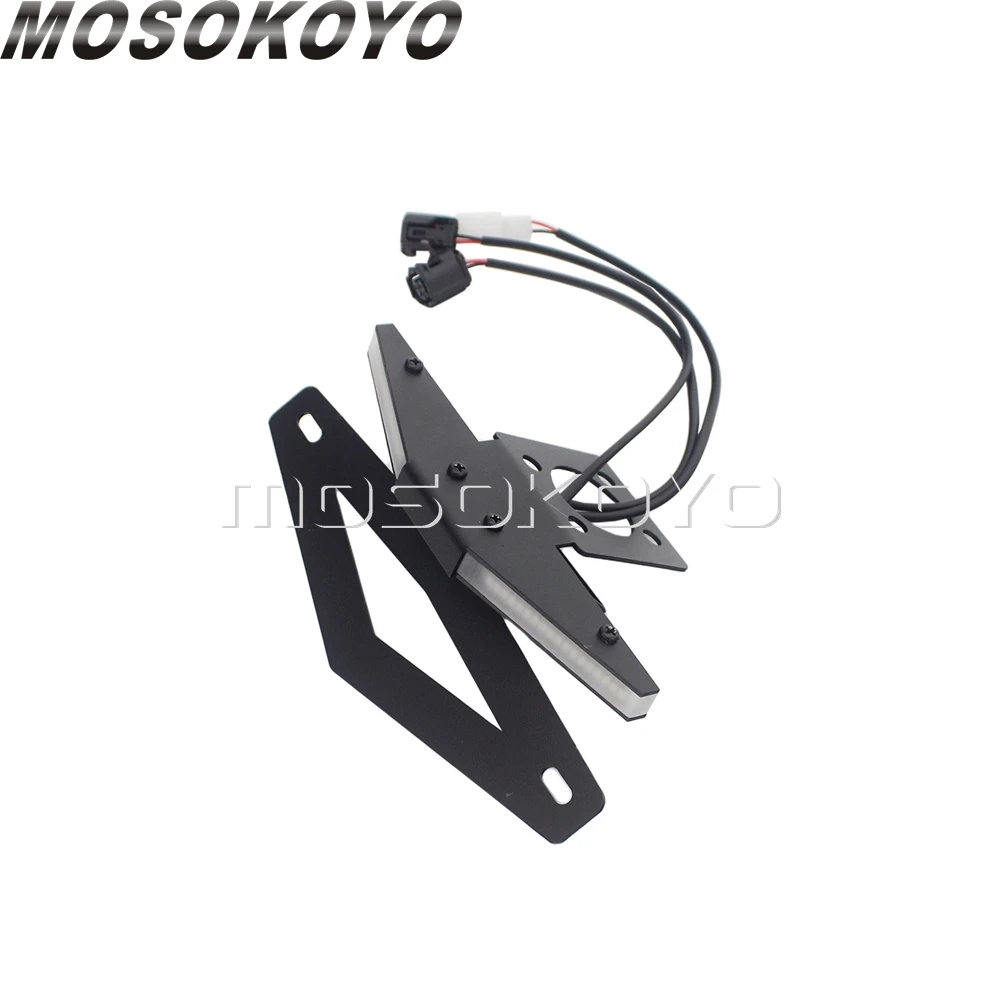 For Yamaha YZF R6 2017 2018 2019 Tail Tidy Stealth Fender Eliminator LED Integrated Turn Signals License Plate Light Bracket Kit