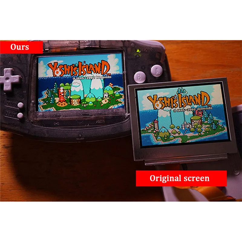 GBA 백라이트용 IPS 스크린 LCD 키트, 10 단계 밝기, GBA 콘솔용 V2 스크린, 프리컷 쉘 포함