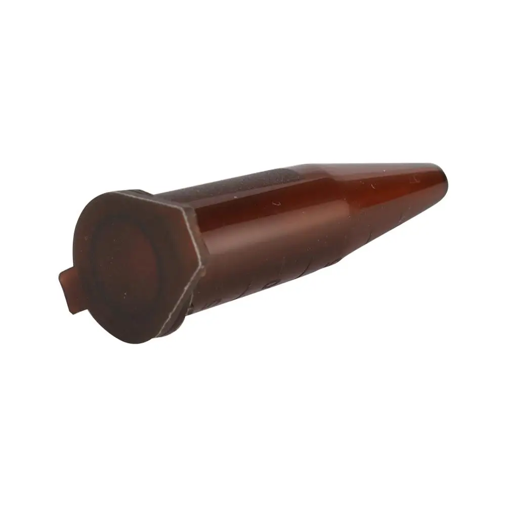 Tube à essai centrifuge en plastique marron, 100 pièces, 1.5ml, bouchon à pression, cône de fond d\'échantillon, fiole, équipement d\'analyse en