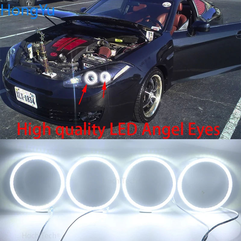 For Hyundai Tiburon GK FL2 2007 2008 Super Bright white color 3528 SMD led Angel Eyes kit daytime running light DRL