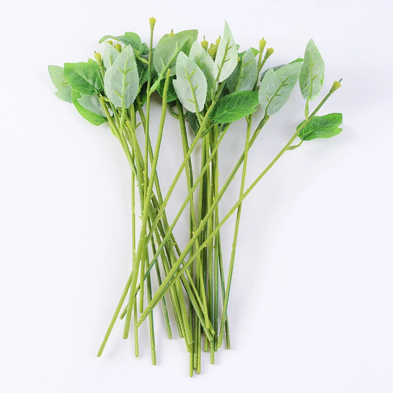 Künstliche Blumen Stab Stiel Zweige Eisendraht für zu Hause Hochzeit Dekoration Vase Blume Stick Pflanze Handwerk Bouquet Dekor Zubehör – Detail 10