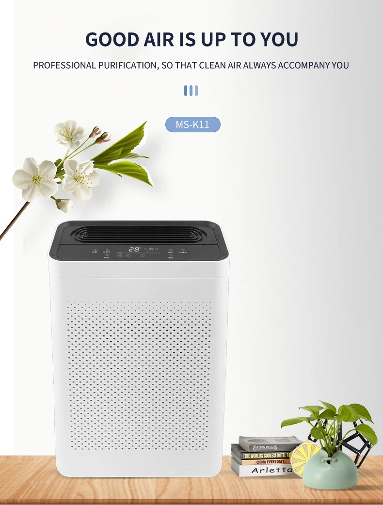 เครื่องฟอกอากาศในครัวเรือนขนาดใหญ่ไอออนลบลบฟอร์มาลดีไฮด์ PM2.5ควันบุหรี่มือสองลบแบคทีเรียและฝุ่นเครื่องฟอกอากาศ