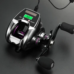 Digital Display Fishing Reel Left Right Hand Low Profile Line Counter Fishing Tackle Gear High Speed Baitcasting Fishing Reel