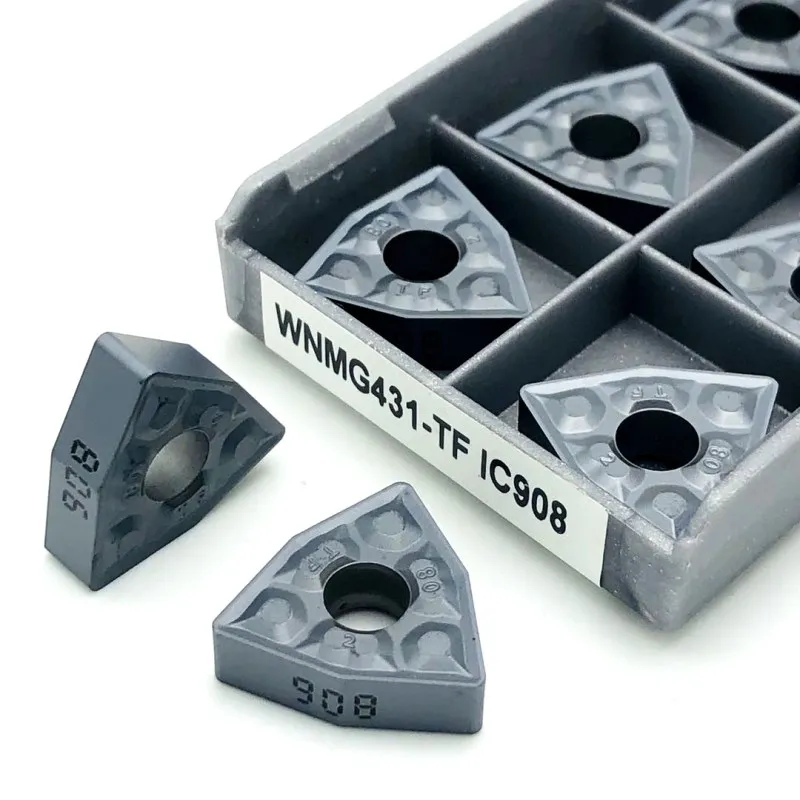 WNMG080404 TF IC907 908 WNMG431 tornitura Esterna strumento inserto In Metallo Duro Tornio parti di utensili di Tornitura inserto WNMG 080404 utensili di Tornitura