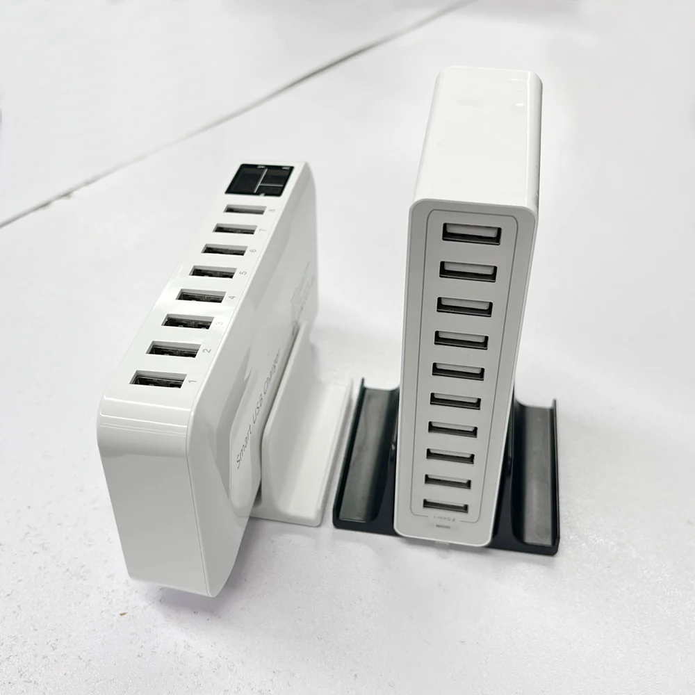 ILEPO Multi USB Handy-ladegerät Halter Organisation Ladestation Ladegerät Dock für iPhone Samsung iPad OPPO vivo HUAWEI Schwarz