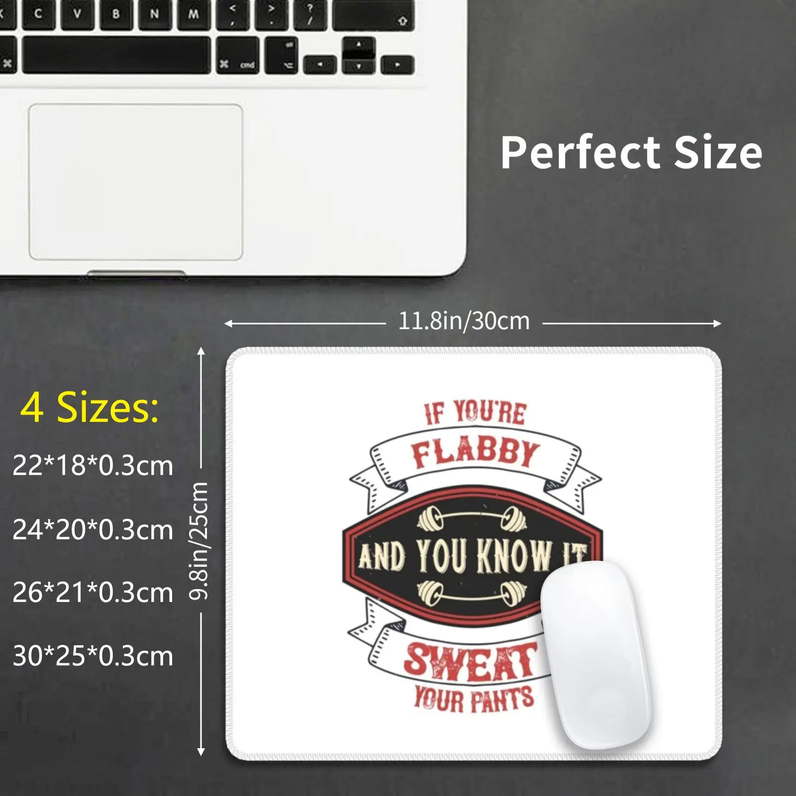 Funny Fitness Sweat Your Pants Workout Training Mouse Pad DIY Print Cushion Fitness Workout Training Sports Gym