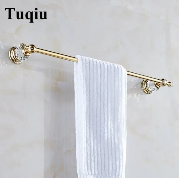 Vidric Luxury brass Europe style gold finished bathroom single towel bar,towel rail,towel rack bathroom accessories