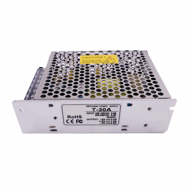 T-30W Triple output switching power supply -5v 12v 15v 24v 1A 2A 0.5Athtee group output T-30A/B/C/D