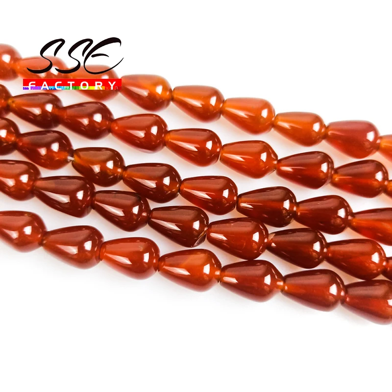 Natural Water Drop Beads 10x30MM 6x1MM 8X12MM Red Agates Loose Spacer Beads For Jewelry Making DIy Bracelets Necklace 15