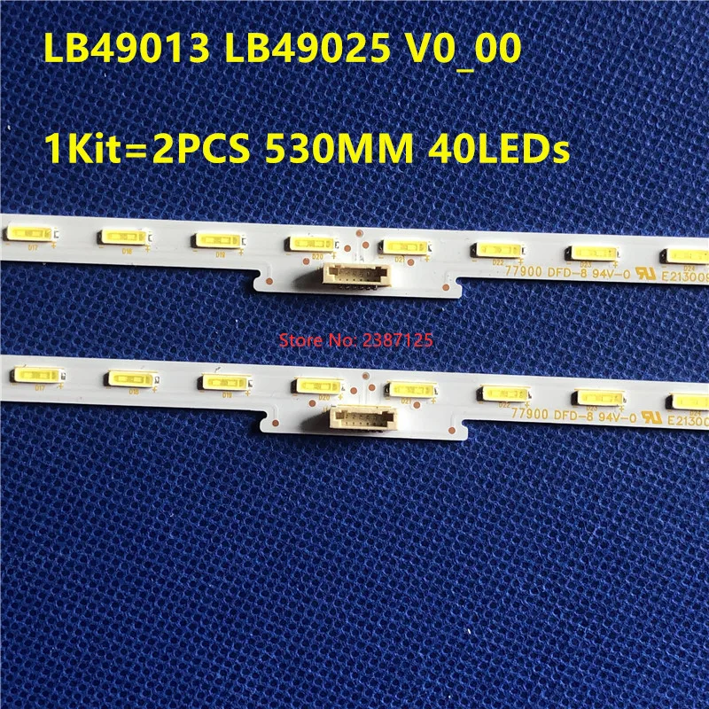 30PCS LED Backlight Stirp for Kd-49xf7003 Kd-49xe7002 Kd-49xe7093 4-690-561 4-725-887 4-595-781 LB49025 V0­ LB49013 V3 NLAW30450