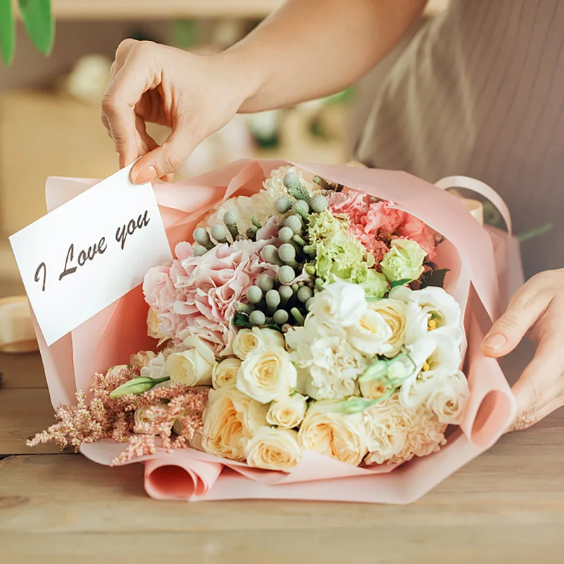 10 sztuk kolorowe bibułka bukiet kwiatów papier do pakowania na ślub prezent urodzinowy do pakowania dekoracji papier kraftowy DIY