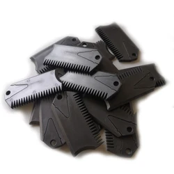 Plastic Surf Wax Comb com folha Fin chave, preto, todo