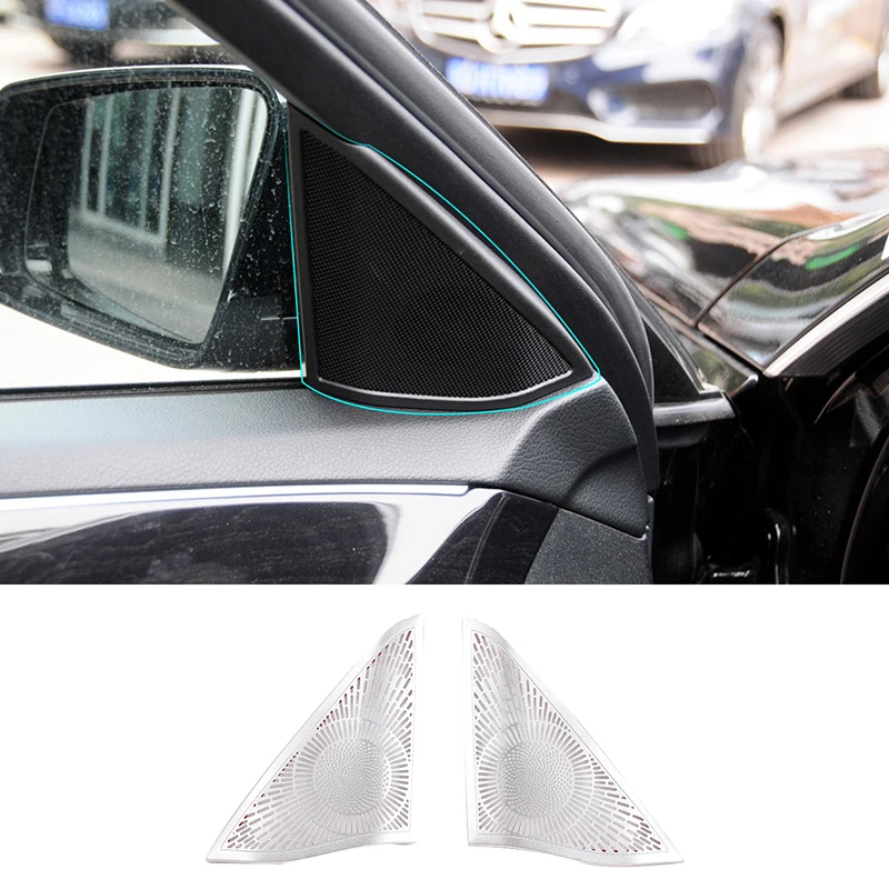 

Car Interior Alloy Door Speaker Frame Cover Trim Accessories For Mercedes Benz E Class W212 E260 320L 2012-2015