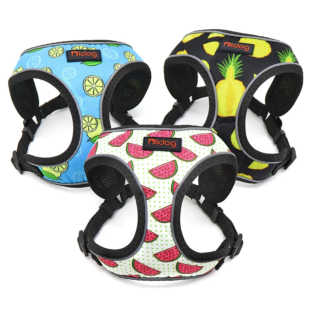 Reflective Puppy Dog Harness Mesh Nylon Dogs Cat Vest Harnesses Pretty Printed For Small Medium Dogs Cats Chihuahua Yorkshire