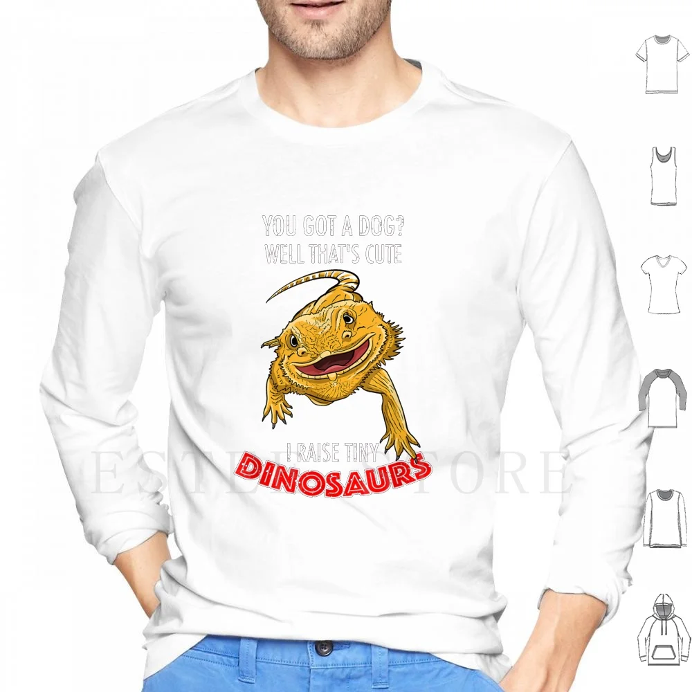 Cool I Raise Tiny Dinosaurs | Funny Bearded Dragon Pet Gift Hoodie Long Sleeve Art Every Be Great Youth Their Kids Vintage