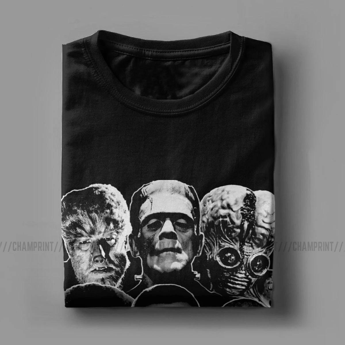 Men Universal Monster Gang T Shirts The Mummy Frankenstein Horror Movie Clothes Novelty Short Sleeve Tee Shirt Gift T-Shirt