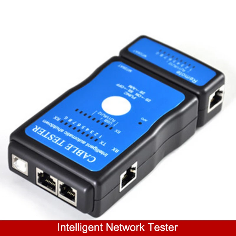 Intelligent Network Cable Tester Rj11 Rj12 Rj45 Internet Download Manager Ethernet Checker Detector Tool 8*6*2.5cm