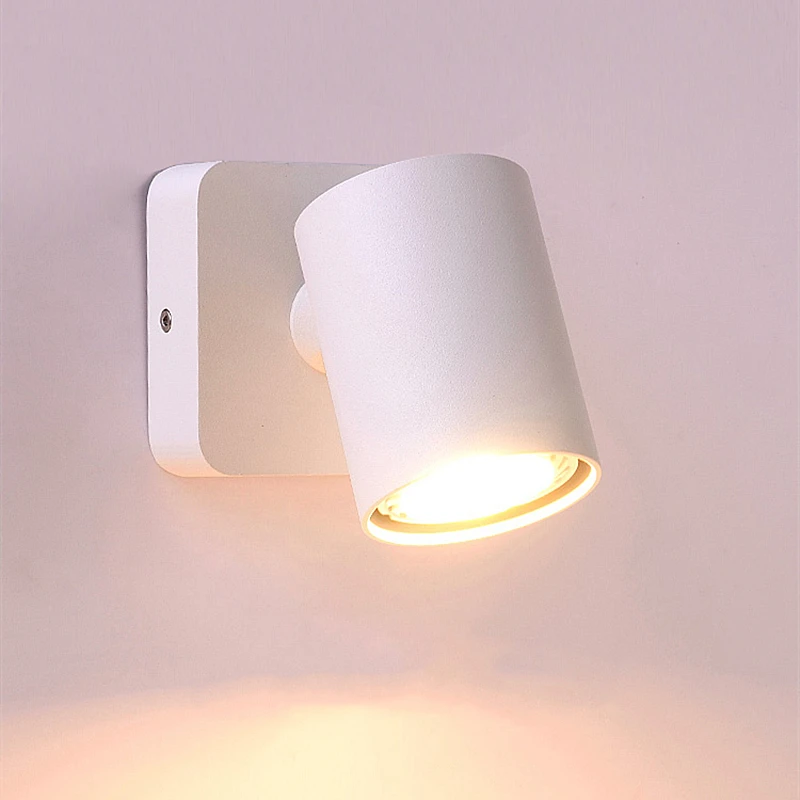 

Nordic LED 350º Rotatable Wall Lamp Modern 6W GU10 Bulb Bedroom Bedside Sconces Living Room Kid Reading Decor Wall Spot Lighting