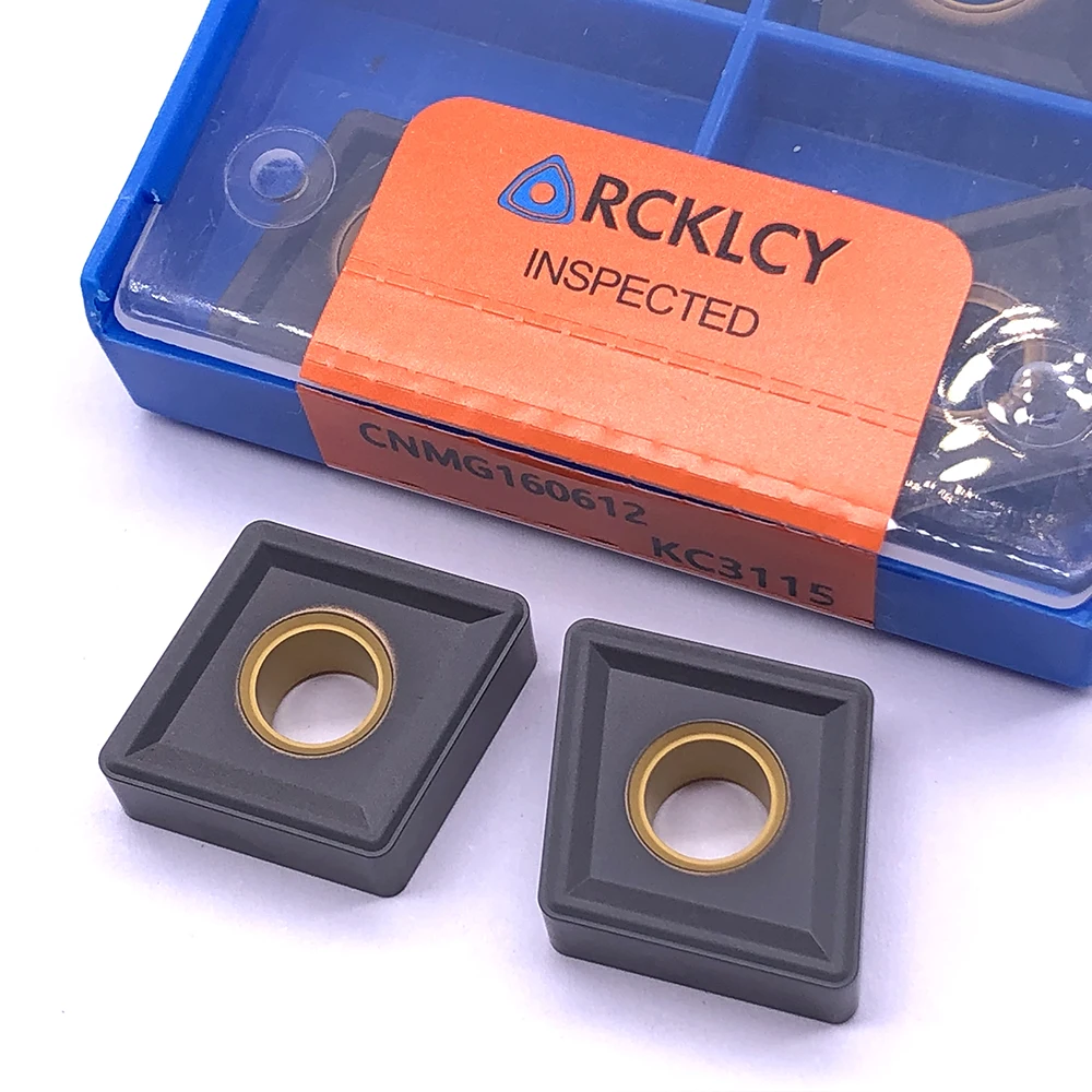 rcklcy cnmg160612 mg kc3115 chato ferramentas de corte cnc torneamento externo insercoes de carboneto de tungstenio para processamento de aco 10 pecas 01