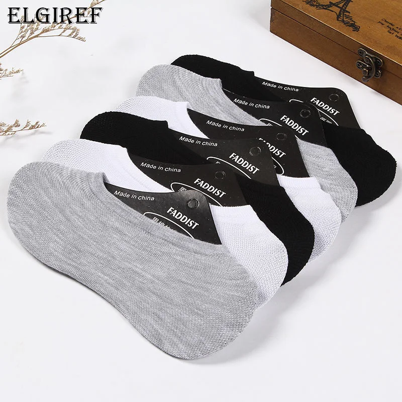 1Pairs Fashion Happy Men Boat Socks Summer Autumn Non-slip Silicone Invisible Cotton Socks Male Ankle Sock Slippers Meia