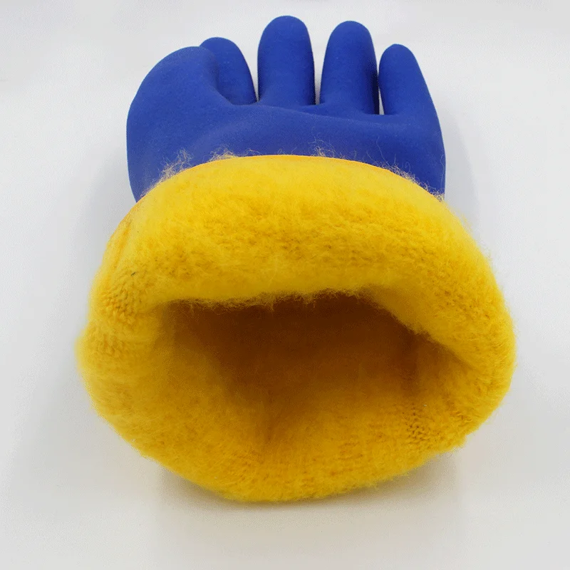 Cold storage gloves Water proof Non-slip Blue  Thickened Keep warm 30 below zero M L XL Winter use  Fisheries