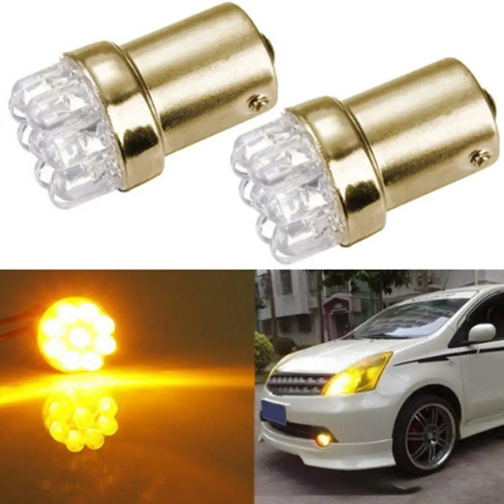 2Pcs/Set G18 1156 9LED Car Turn Signal Tail Brake Reverse Backup Light Bulb Lamp
