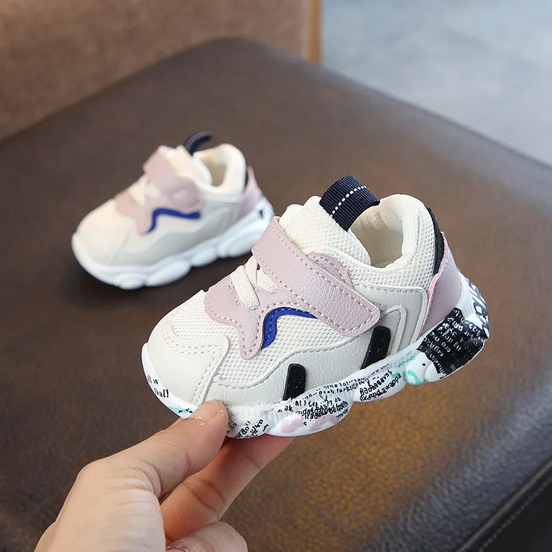 Beer Schoenen Baby Baby Herfst Nieuwe Jongens Ademend Netto Schoenen Meisjes Sportschoenen Zachte Bodem Antislip Peuter Schoenen