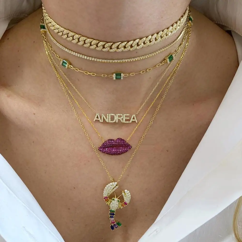 2025 verão nova chegada geometria verde branco cristal cz charme gargantilha colar para mulheres senhora moda 32 + 10cm curto jóias presentes