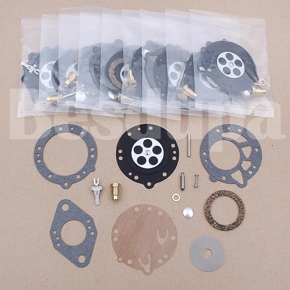 10pcs/lot Carburetor Repair Kit For Tillotson RK-114HL HL-166C HL-351A HL-352A HL-392A Replacement Spare Part Carb